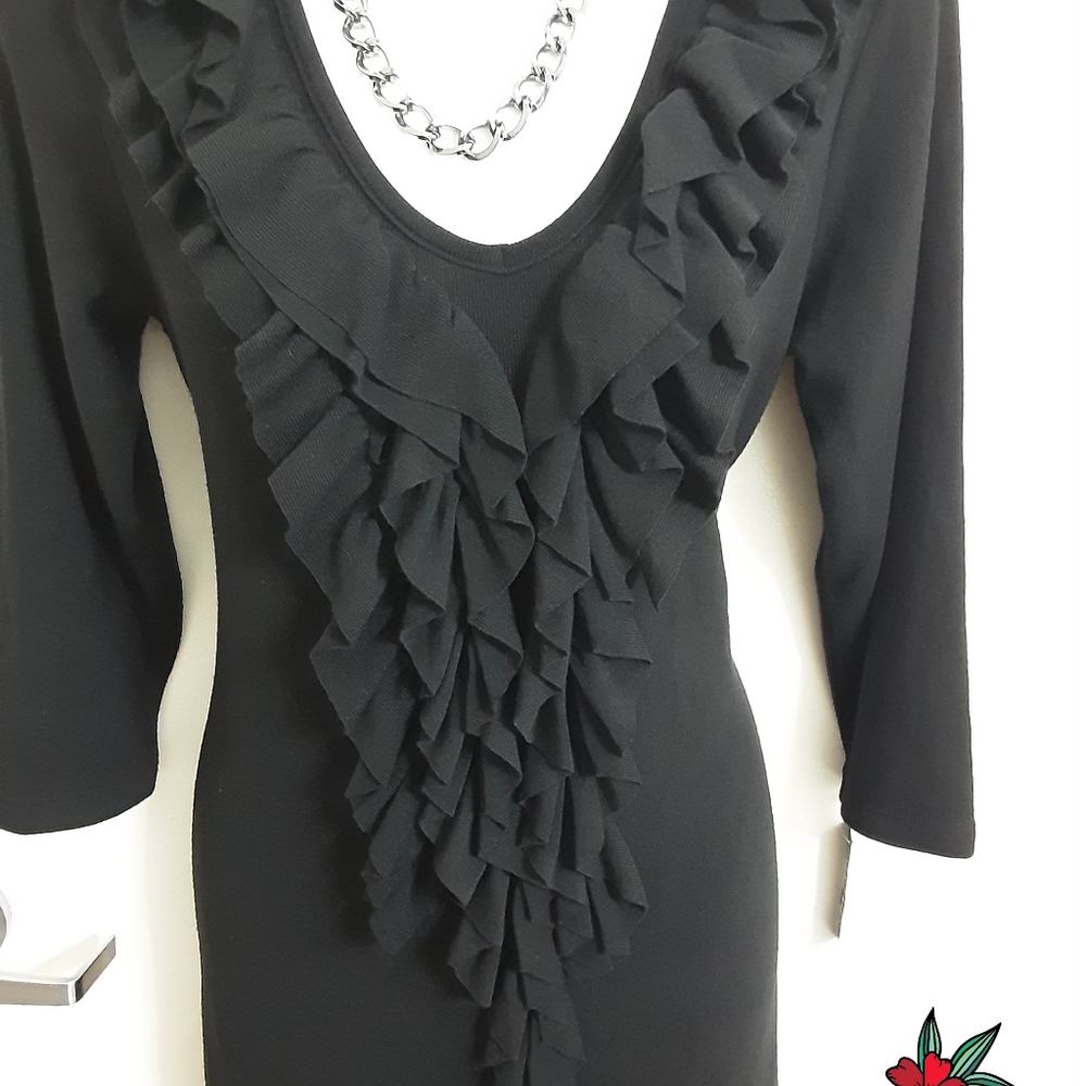 Forever 21 Long Sleeve Black Dress Size M. New